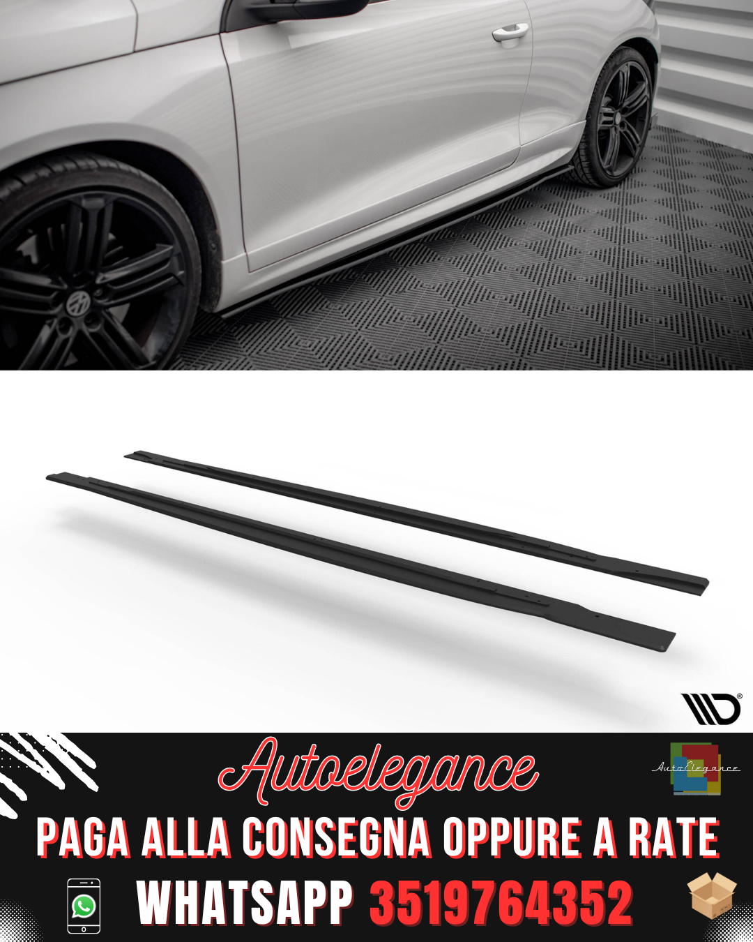 STREET PRO MINIGONNE LATERALI ADATTE PER VOLKSWAGEN SCIROCCO R MK3