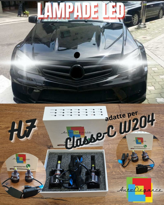 Kit Luci LED per Mercedes Classe C W204 ANABBAGLIANTI H7 CANbus Bianco Puro 6500
