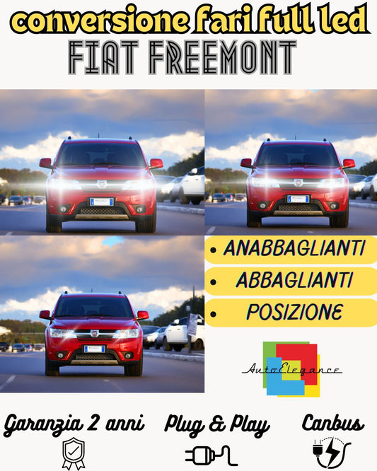 KIT FARI FULL LED CANBUS FIAT FREEMONT ANABBAGLIANTI ABBAGLIANTI POSIZIONE 6000K
