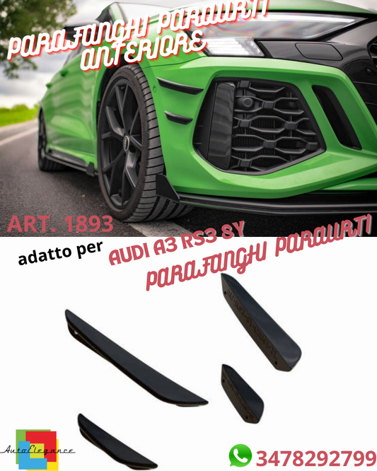 👌PARAFANGHI PARAURTI ANTERIORE (CANARDS) ADATTO PER AUDI RS3 8Y⭐