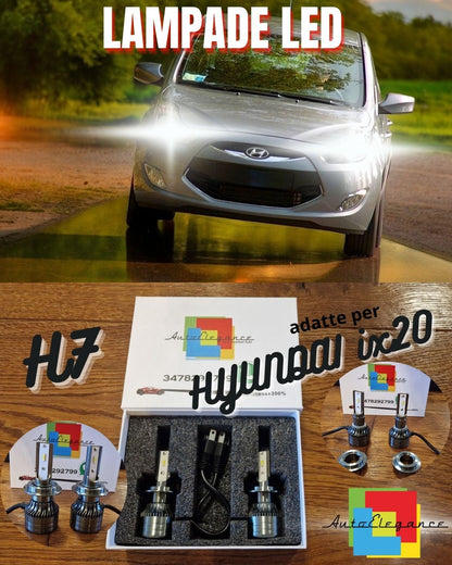 Kit Full LED H7 PER Hyundai ix20 ANABBAGLIANTI CANbus Bianco Puro 6500K 8000LM