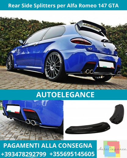 ⭐ Rear Side Splitters per Alfa Romeo 147 GTA ⭐