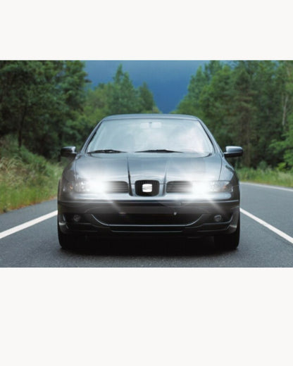 KIT LED H1 SEAT TOLEDO MK2 ABBAGLIANTE ACCENSIONE RAPIDA 6400 LUMEN XENON 6000K