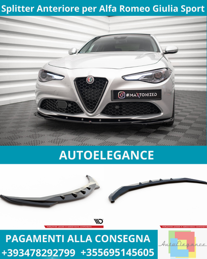 ⭐ Splitter Anteriore per Alfa Romeo Giulia Sport ⭐