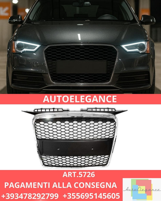😍ART.5726 GRIGLIA SPORTIVA CROMATA ADATTO PER AUDI A3 06.05-03.08😍