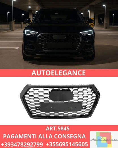 😍ART.5845 GRIGLIA SPORT STYLE NERO LUCIDO PDC ADATTO PER AUDI Q5 FY 16-20😍