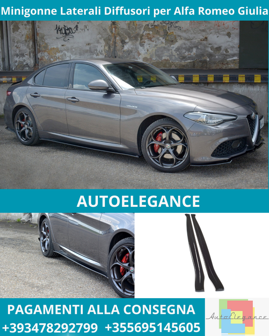 ⭐ Minigonne Laterali Diffusori per Alfa Romeo Giulia Veloce ⭐