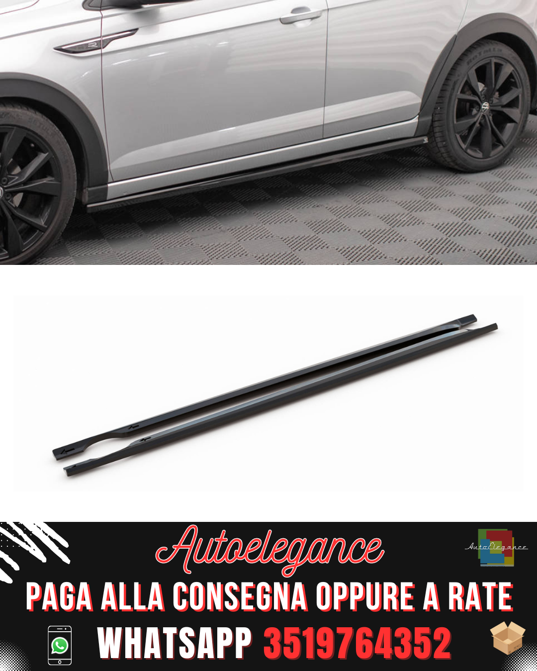 MINIGONNE LATERALI adatte per VOLKSWAGEN TAIGO R-LINE MK1