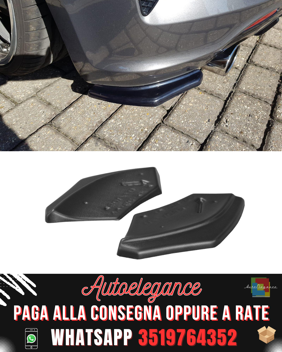 SPLITTER LATERALI POSTERIORI adatti per VOLKSWAGEN SCIROCCO MK.3 R FACELIFT