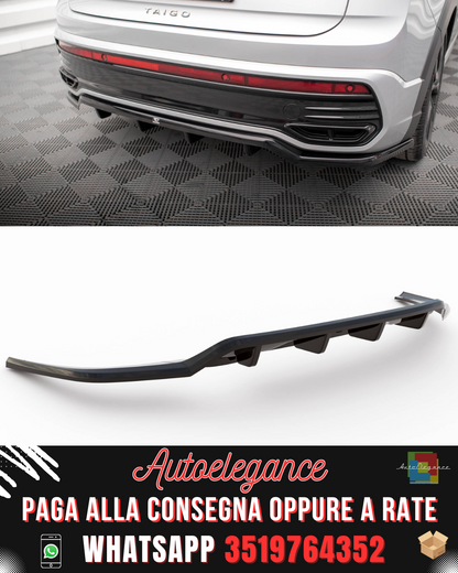 SPLITTER POSTERIORE CENTRALE (CON BARRE VERTICALI) adatto per VOLKSWAGEN TAIGO R-LINE MK1