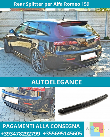 ⭐ Rear Splitter per Alfa Romeo 159 (con Barre Verticali) ⭐