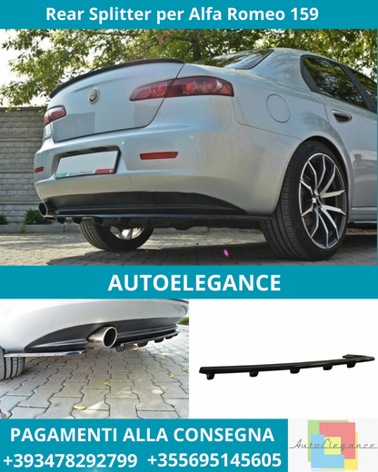 ⭐ Rear Splitter per Alfa Romeo 159 (con Barre Verticali) ⭐