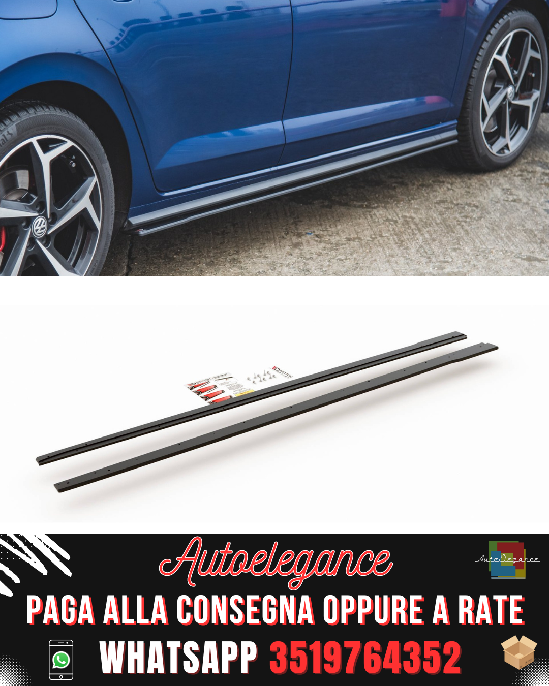 MINIGONNE LATERALI RACING DURABILITY adatte per VOLKSWAGEN POLO GTI MK6