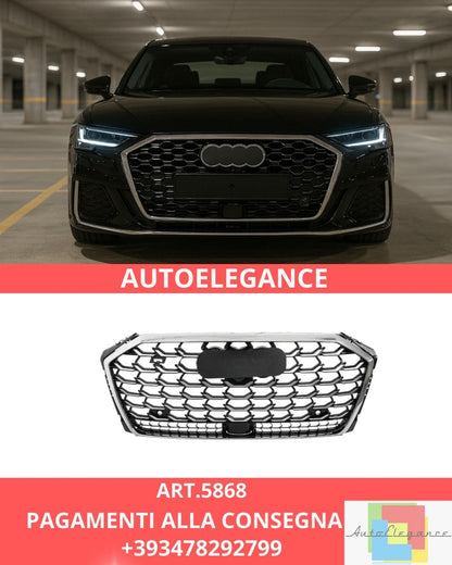 😍ART.5868 GRIGLIA SPORT S STYLE NERO CROMATO PDC ADATTO PER AUDI A8 D5 21-😍