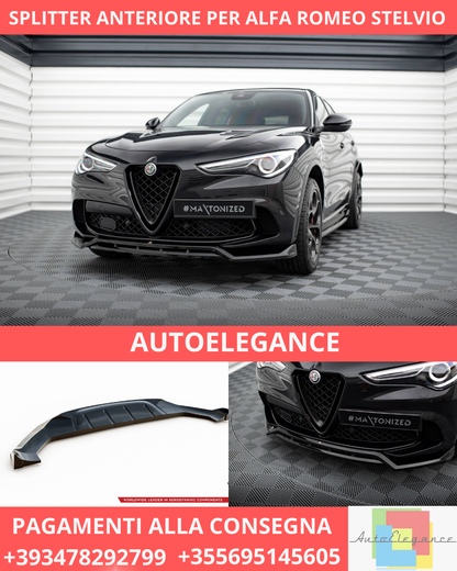 ⭐ SPLITTER ANTERIORE PER ALFA ROMEO STELVIO QUADRIFOGLIO MK1 ⭐