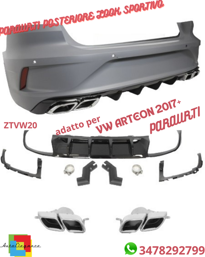💪PARAURTI POSTERIORE SPORT LOOK ADATTO PER VW ARTEON 17-💪