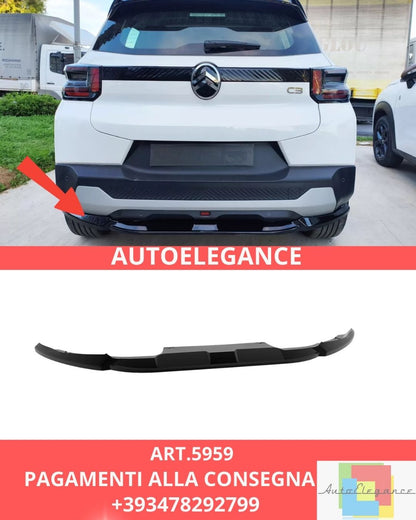 😍ART.5959 Splitter Posteriore Adatto Per Citroen C3 Mk4 😍