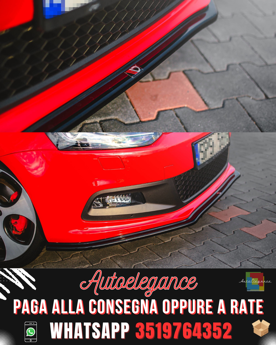 SPLITTER ANTERIORE V.2 adatto per VOLKSWAGEN POLO MK5 GTI 6R PREFAZIONE