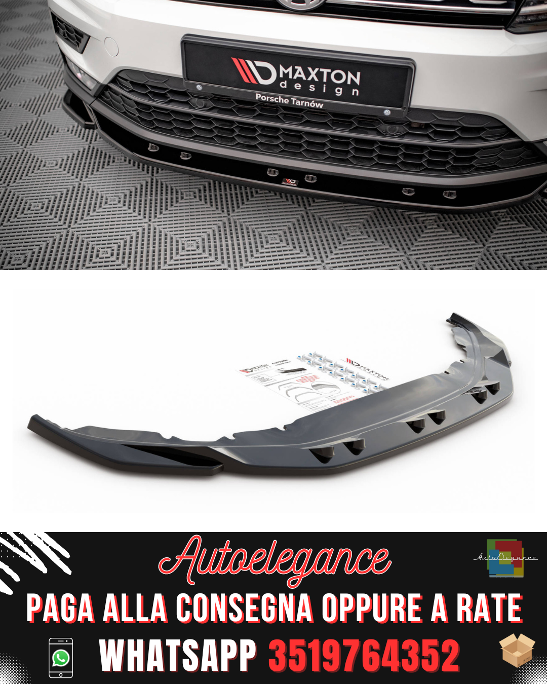 SPLITTER ANTERIORE ADATTO PER VOLKSWAGEN TIGUAN MK2