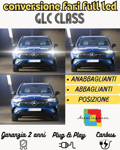 KIT FARI FULL LED MERCEDES CLASSE GLC ANABBAGLIANTI H7 + ABBAGLIANTI H7 6000K