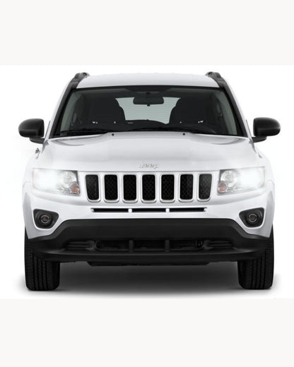 FULL LED KIT HB3 JEEP COMPASS MK2 6000K WHITE CANBUS LOW BEAM HIGH BEAM 