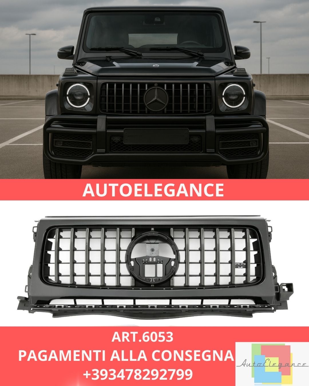 😍ART.6053 Griglia Panamericana GT Adatta Per Mercedes W465 Classe G 04/2024😍
