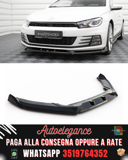 SPLITTER ANTERIORE V.2 adatto per VOLKSWAGEN SCIROCCO MK3 FACELIFT