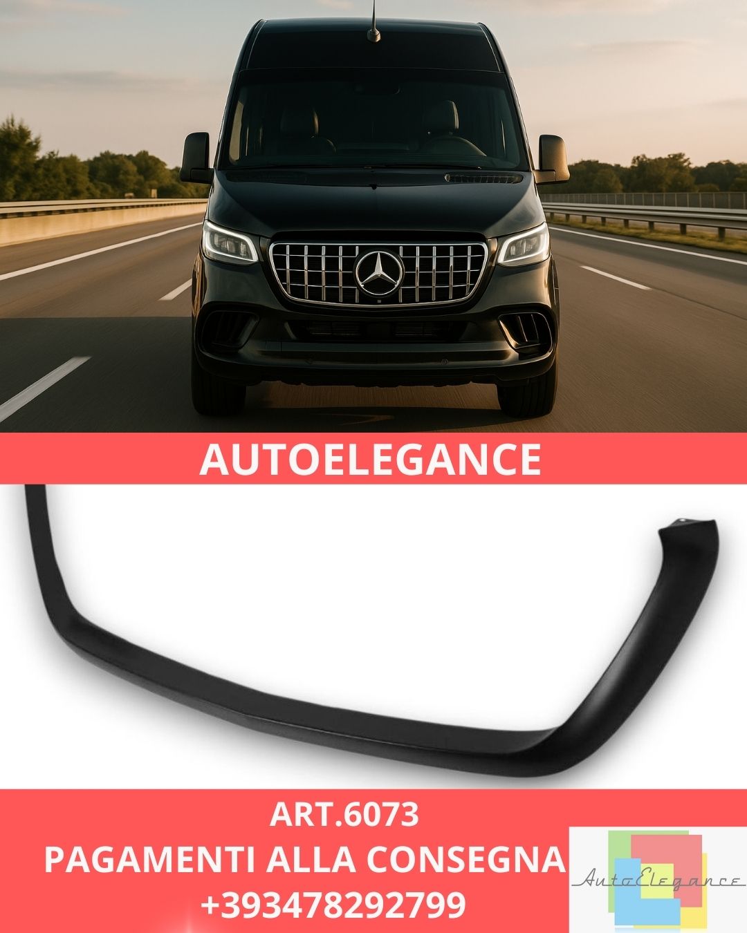 😍ART.6073 Cornice griglia Sport Panamericana GT adatta per Mercedes W907 W910😍