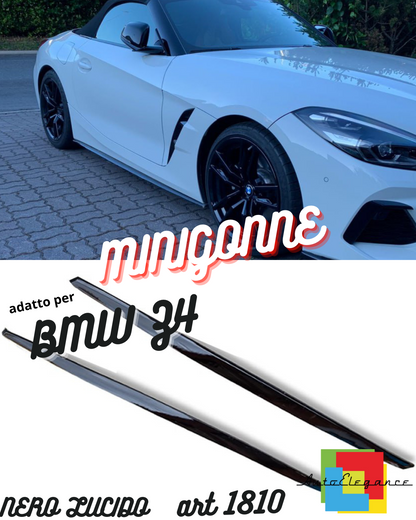 SOTTO MINIGONNE ADATTO PER BMW Z4 G29 2018+ LOOK M NERO LUCIDO