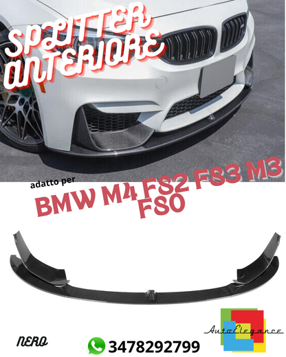 💎SPLITTER ANTERIORE ADATTO PER BMW M4 F82 F83 M3 F80 CARBON💎