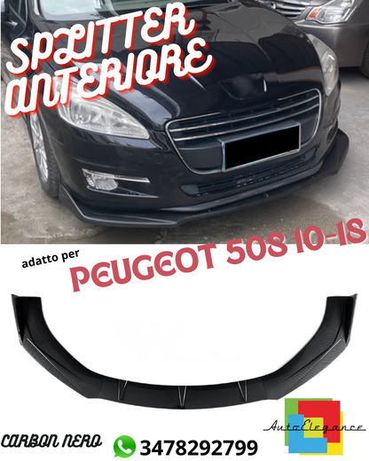 💎FRONT SPLITTER SUITABLE FOR PEUGEOT 508 10-18 CARBON BLACK💎