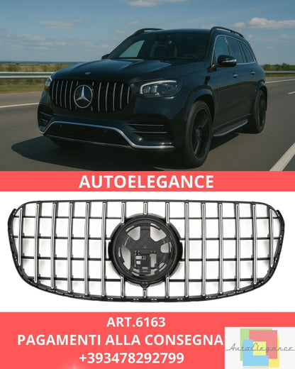 😍 ART.6163 Griglia Panamerica GT Chromato Adatta Per Mercedes X167 GLS-Class 😍