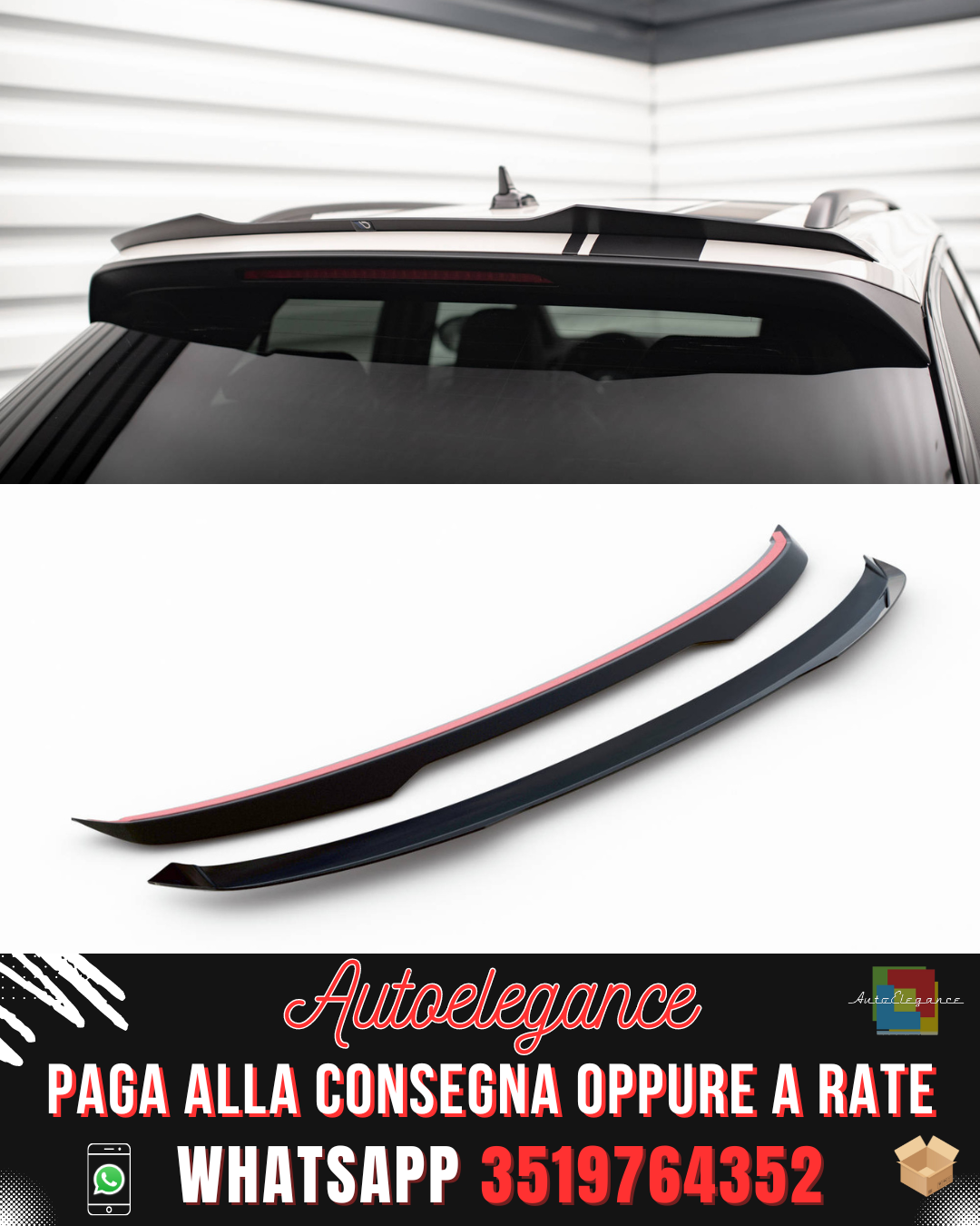 TAPPO SPOILER adatto per VOLKSWAGEN T-ROC R / R-LINE MK1 FACELIFT