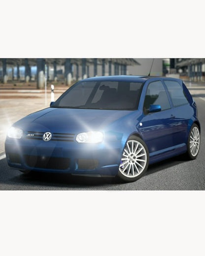 LED LOW BEAM VW GOLF IV 4 H7 LED BULBS 6000K NO ERROR 6400 LUMEN 