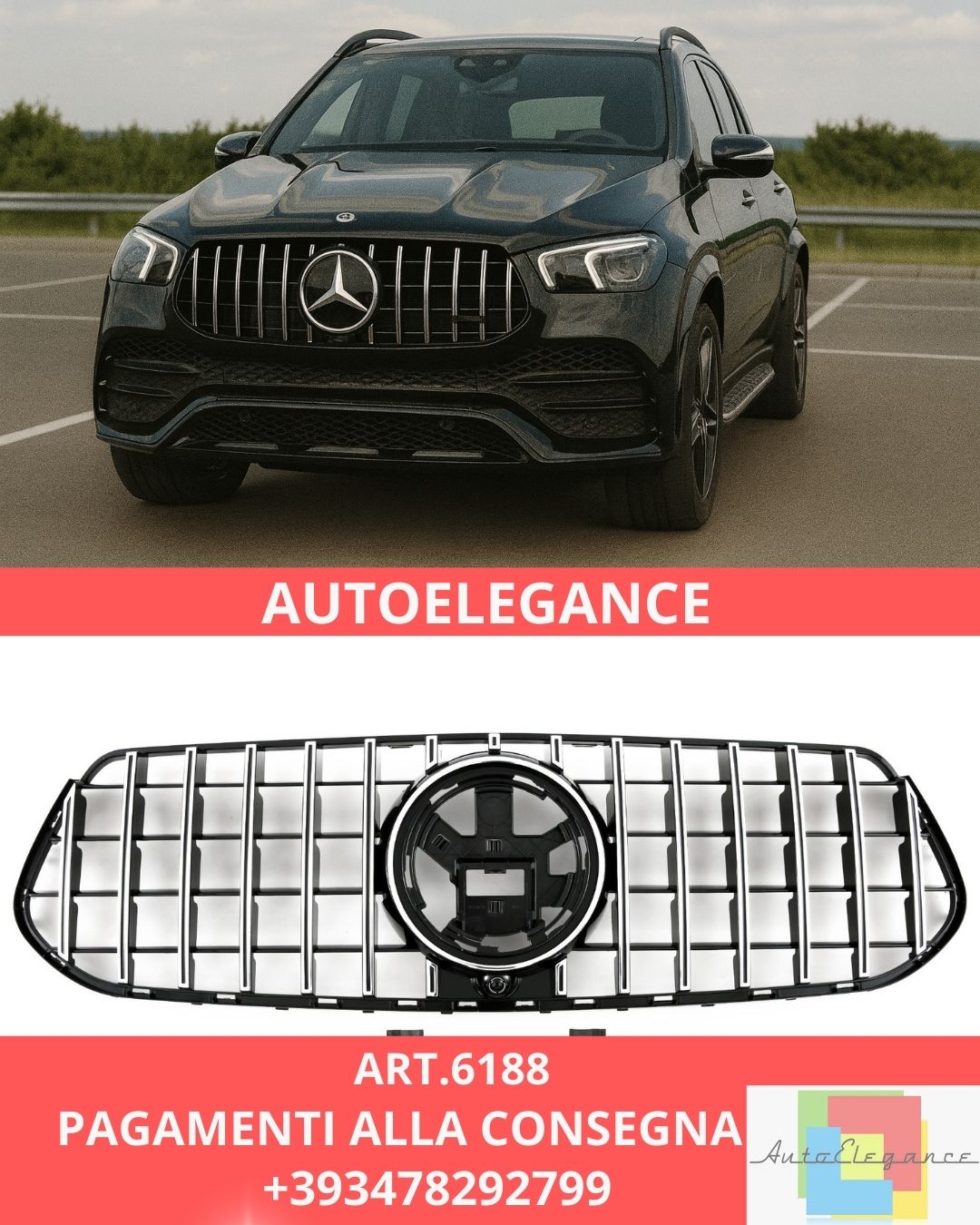 😍ART.6188 Griglia PANAMERICAN Adatta Per Mercedes V167 FACELIFT 😍
