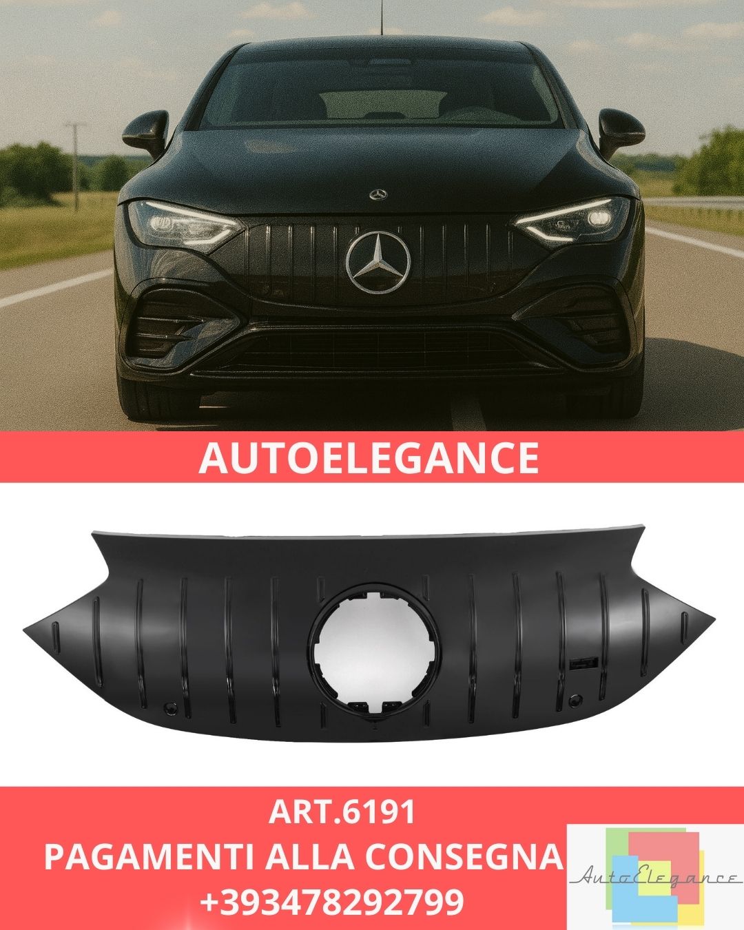 😍ART.6191 Griglia Panamericana GT Adatta Per Mercedes EQE V295 AMG Line😍