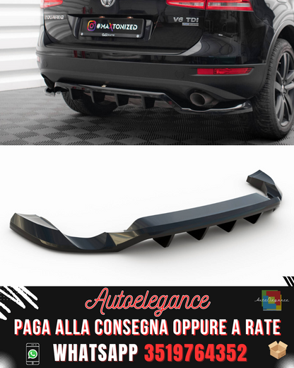 SPLITTER POSTERIORE CENTRALE (CON BARRE VERTICALI) adatto per VOLKSWAGEN TOUAREG MK2