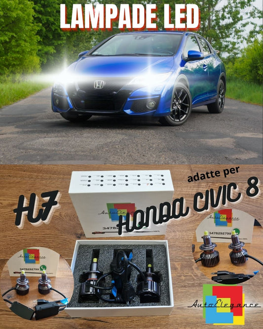 Kit LED PER Honda CIVIC 9 ANABBAGLIANTI H7 CANbus Bianco Puro 6500K 12000LM