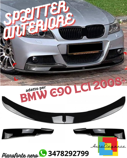 💎SPLITTER A PLUS+ M SPORT STYLE ADATTO PER BMW E90 LCI 08+Pianoforte nero 3PZ💎