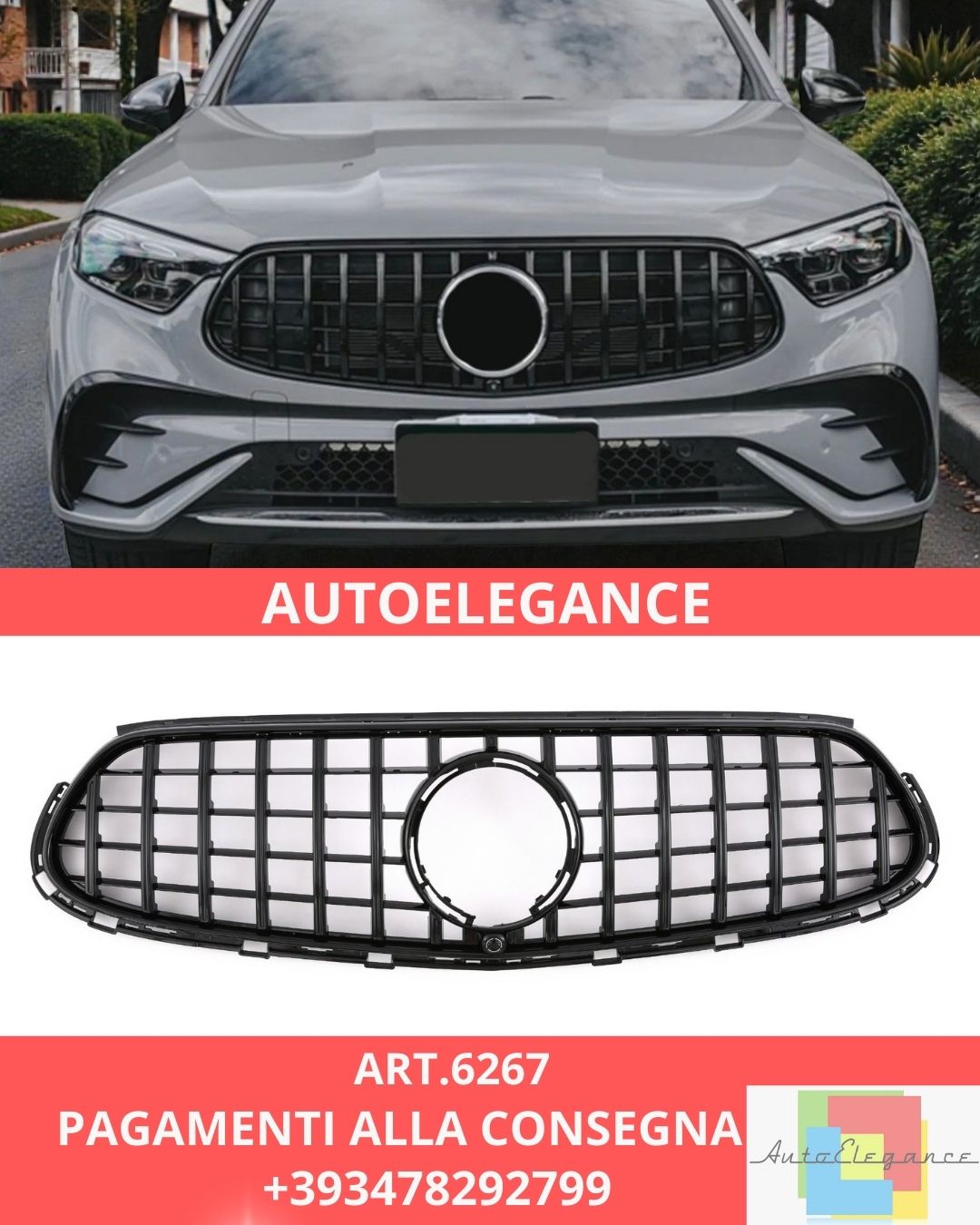 😍ART.6270 Griglia PANAMERICANA Adatta Per Mercedes X254 GLC😍