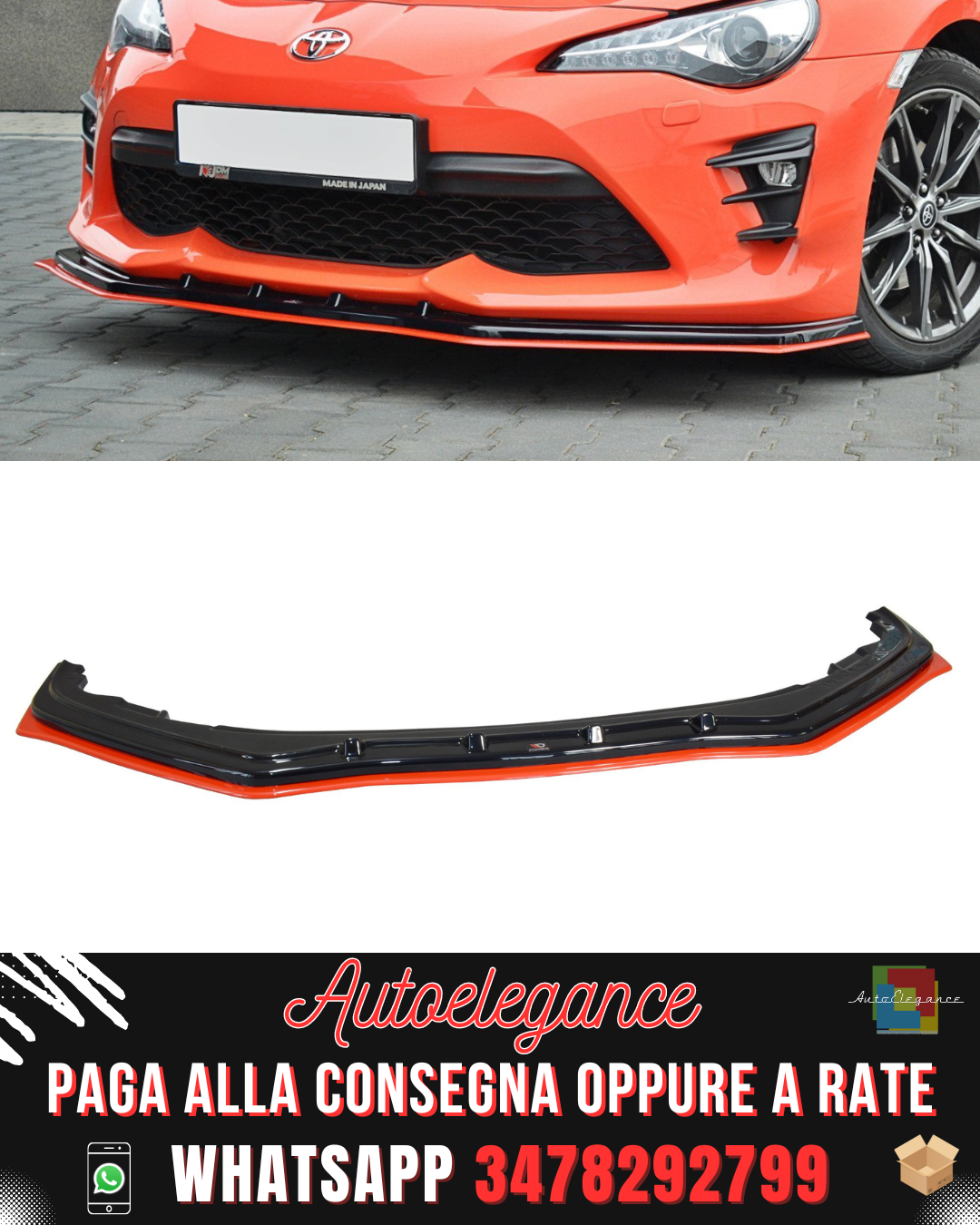 SPLITTER ANTERIORE V.4 adatto per TOYOTA GT86 FACELIFT