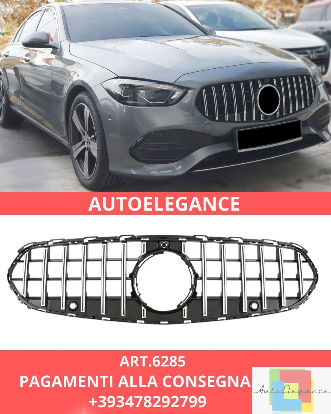 😍ART.6285 Griglia Panamericana GT Adatta Per Mercedes W206😍