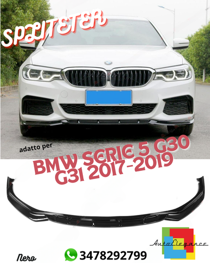 🔥FRONT SPLITTER SUITABLE FOR BMW 5 SERIES G30 G31 2017-2019 BLACK 🔥