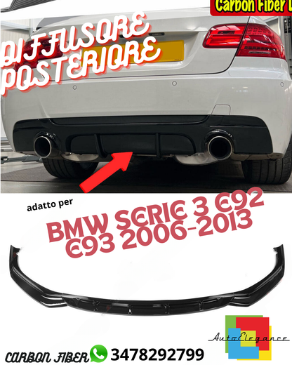 🔥DIFFUSORE POSTERIORE M PACK ADATTO PER BMW SERIE 3 E92 E93 2006-2013🔥