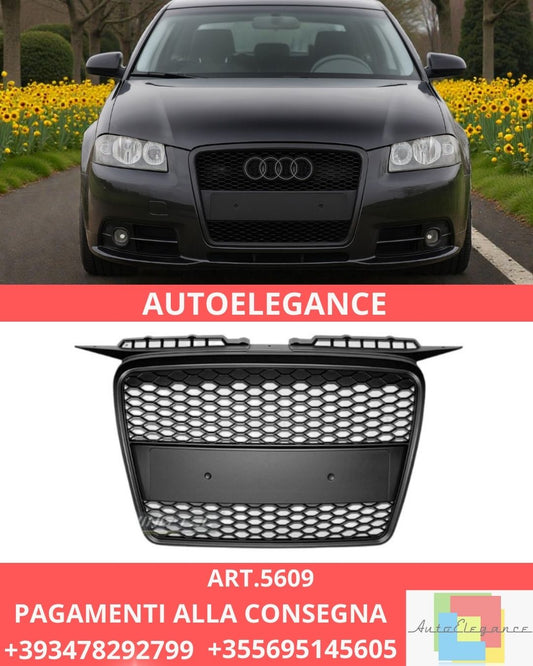 ✨ART.5609 GRIGLIA SPORT NERA ADATTO PER AUDI A3 8P 06.05-03.08✨