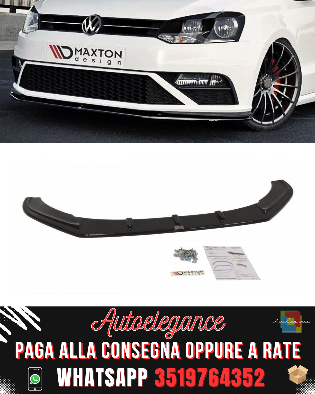 SPLITTER ANTERIORE V.1 ADATTO PER VW POLO MK5 GTI (FACELIFT)