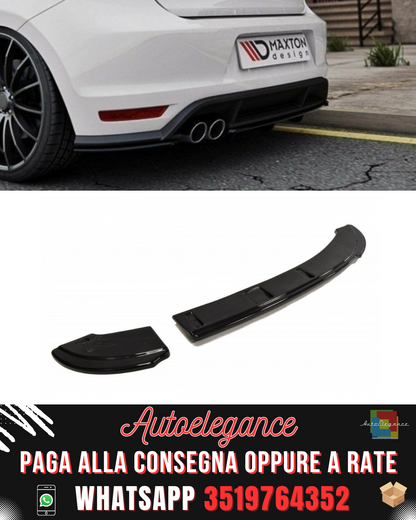 SPLITTER POSTERIORE ADATTO PER VW POLO MK5 GTI FACELIFT (CON BARRA VERTICALE)