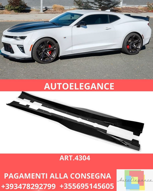 ⭐ART.4304 Minigonne laterali EOS – Stile ZL1 – Nero lucido Adatto Per CAMARO 16⭐