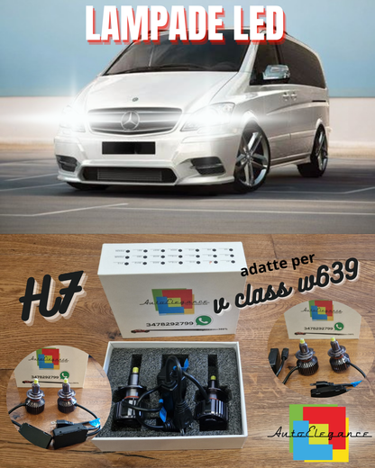 Kit LED H7 per Mercedes Classe V W639 Restyling ANABBAGLIANTI CANbus 6500K Bianc