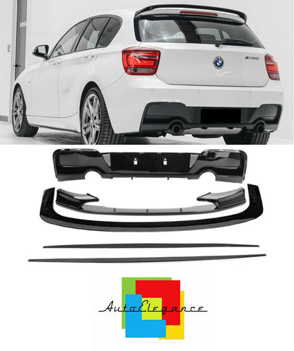 💕BODYKIT  ADATTO PER   BMW SERIE 1 F20 F21 PRE-LCI M-SPORT NERO  LUCIDO 💕